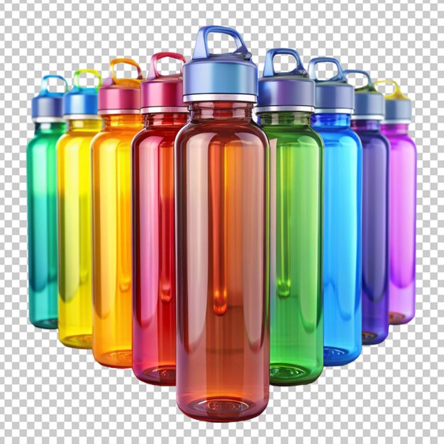 PSD botellas de agua de colores