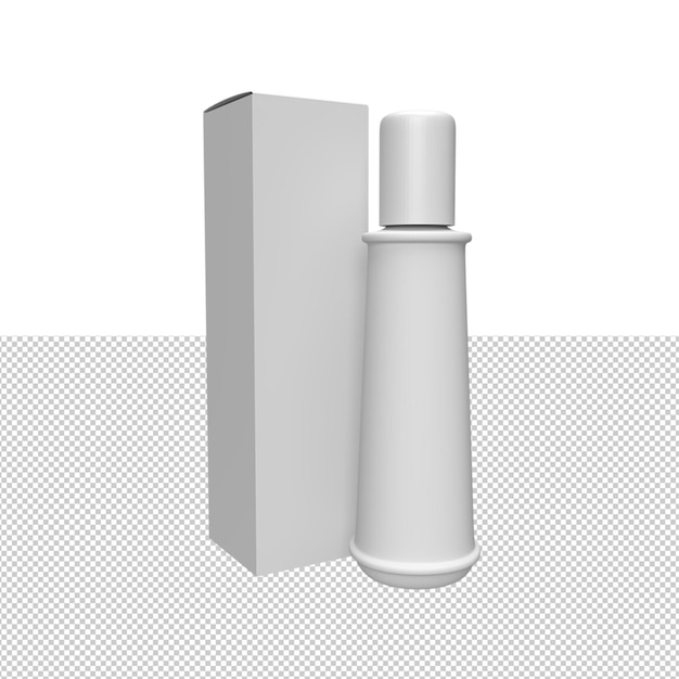 Botellas blancas en blanco para maqueta de producto 3d render ilustración