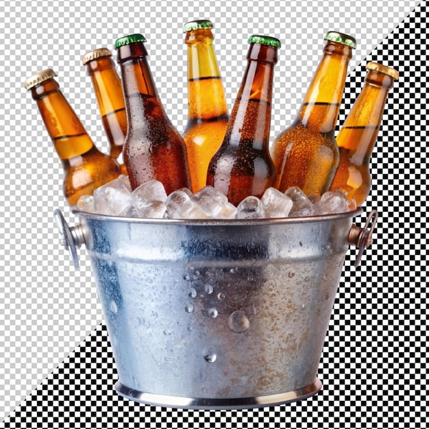 PSD botellas de cerveza con cubo