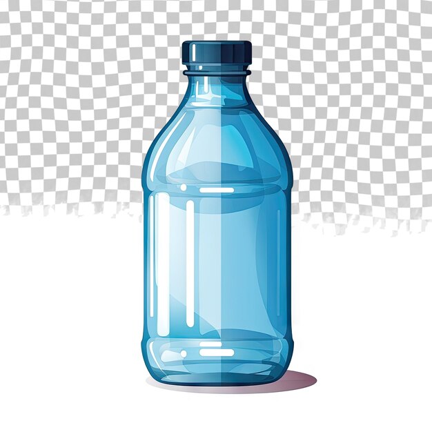 PSD botellas de plástico icono de marca pete contenedor limpio azul para agua mineral embotellada bebida fresca o ju