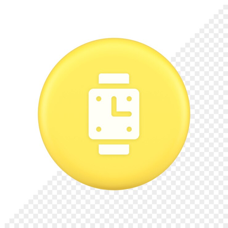 PSD botón de aplicación de reloj inteligente de muñeca, seguimiento de actividad deportiva, control de datos, icono de aplicación 3d
