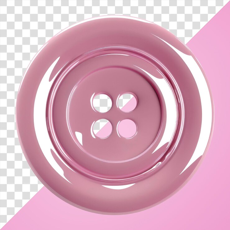 PSD botón de costura de color rosa brillante