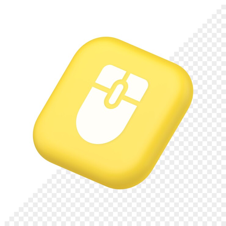 PSD botón del cursor del dispositivo de desplazamiento de la computadora del mouse, haga clic en el icono isométrico 3d de la interfaz del ciberespacio de control
