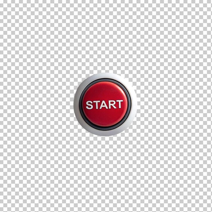 PSD botón flat rojo de start
