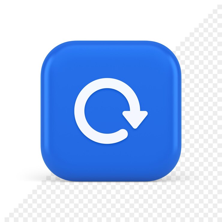 PSD botón de flecha circular curvo carga dinámica progreso navegación cursor 3d icono realista