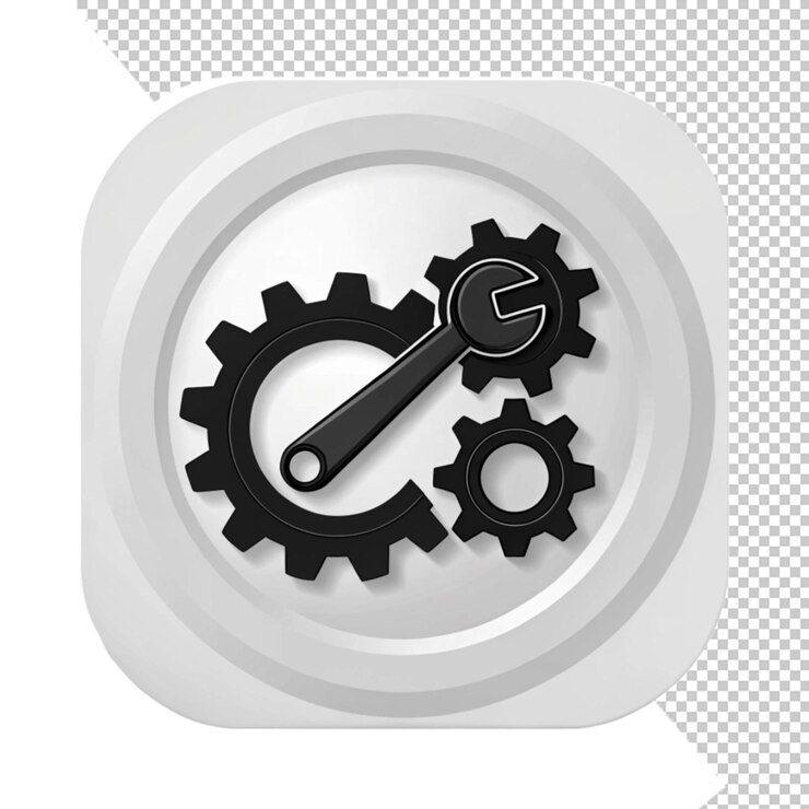 PSD botón de icono monocromo en el estilo ne umorphism