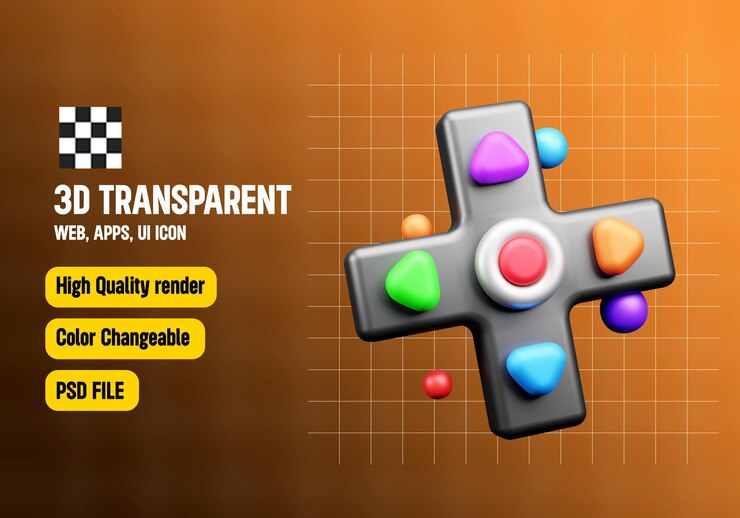 PSD botón de juego de meta versos icono 3d o meta versos web y aplicaciones ilustración de icono 3d