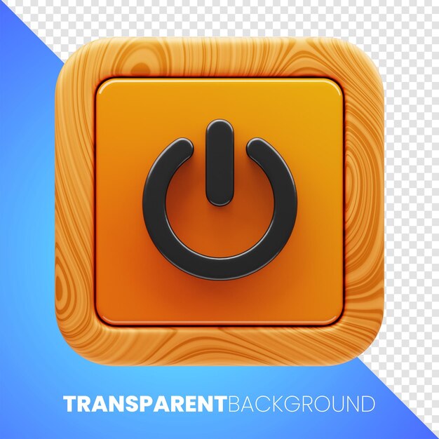 Botón de juego Premium activar renderizado 3d de icono en fondo aislado