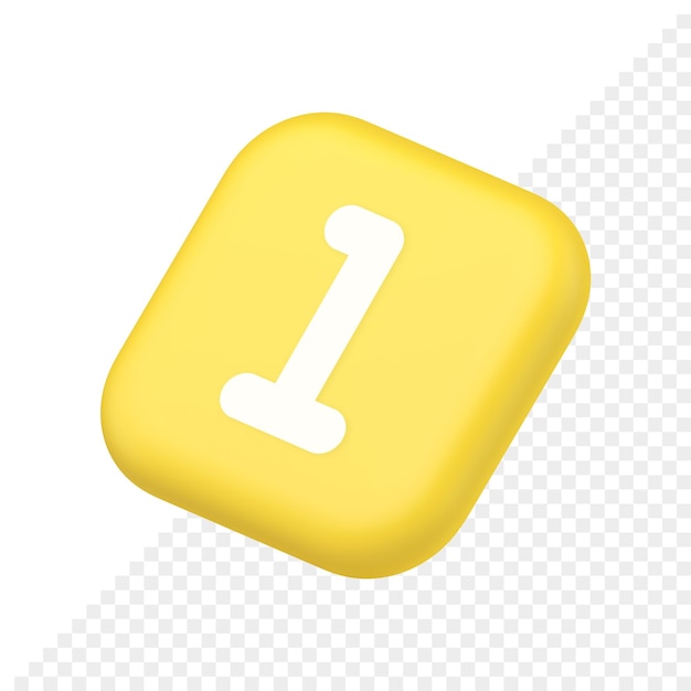 Botón de un número panel de conteo de finanzas teclado interfaz de usuario símbolo icono del sitio web representación 3d