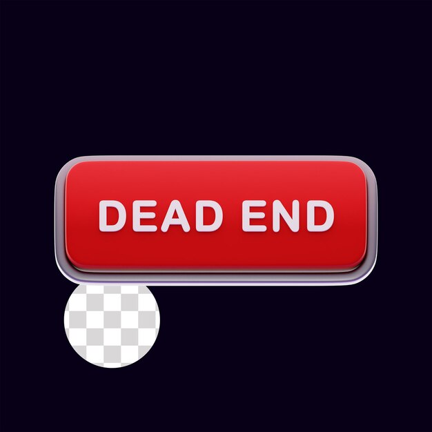 El botón rojo de Dead End hace clic en Llamada a la acción