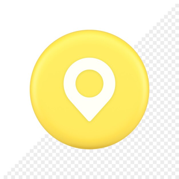 Botón de servicio de ubicación de pin de mapa GPS puntero de distancia de dirección de aplicación icono de aplicación 3d