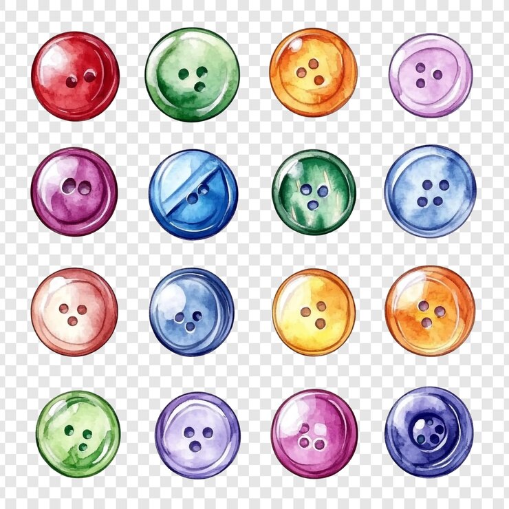 PSD botones de acuarela de colores