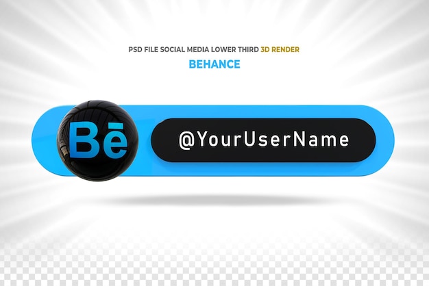 Botones de banners del tercio inferior de las redes sociales de Behance