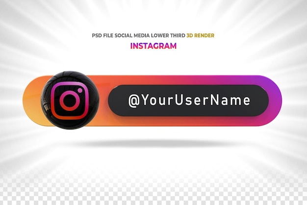 PSD botones de banners de tercio inferior de redes sociales de instagram