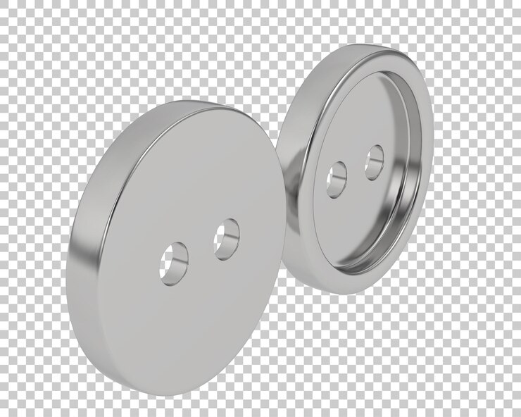 PSD botones de la camisa en la ilustración de representación 3d de fondo transparente