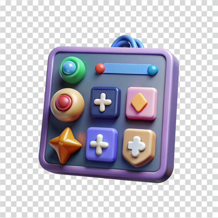 PSD botones y iconos de interfaz de usuario 3d coloridos un recurso de diseño