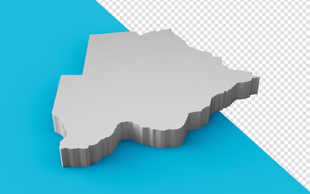 PSD botswana mapa 3d geografia cartografia e topologia ilustração 3d