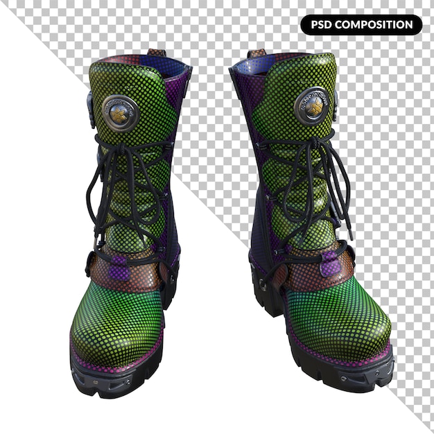 PSD botte de mode isolée en 3d