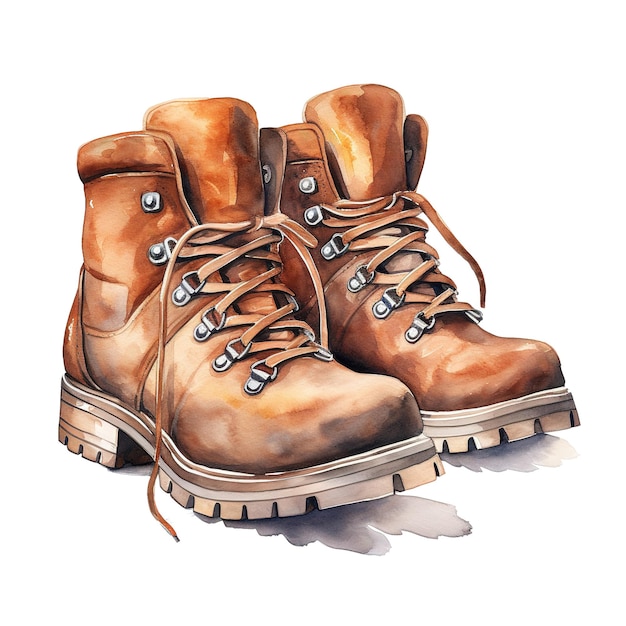 PSD des bottes d'hiver pour l'événement de noël aquarelle style ai généré