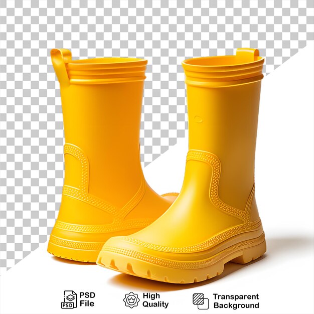 Bottes De Pluie Jaunes Isolées Sur Un Fond Transparent Incluent Un Fichier Png