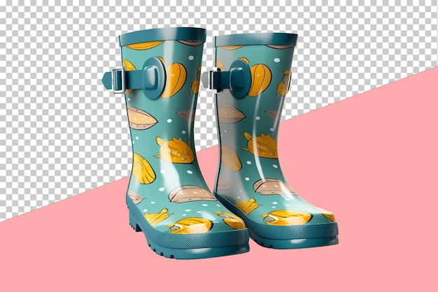 PSD des bottes de pluie pour enfants. objet isolé, fond transparent