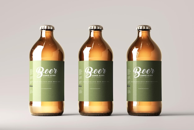 Bottiglia di birra mockup
