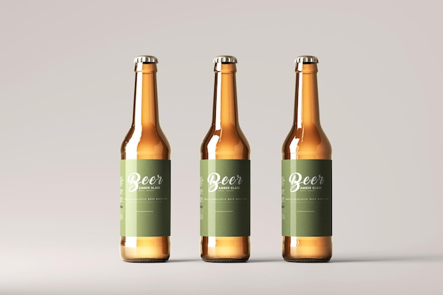 Bottiglia di birra mockup