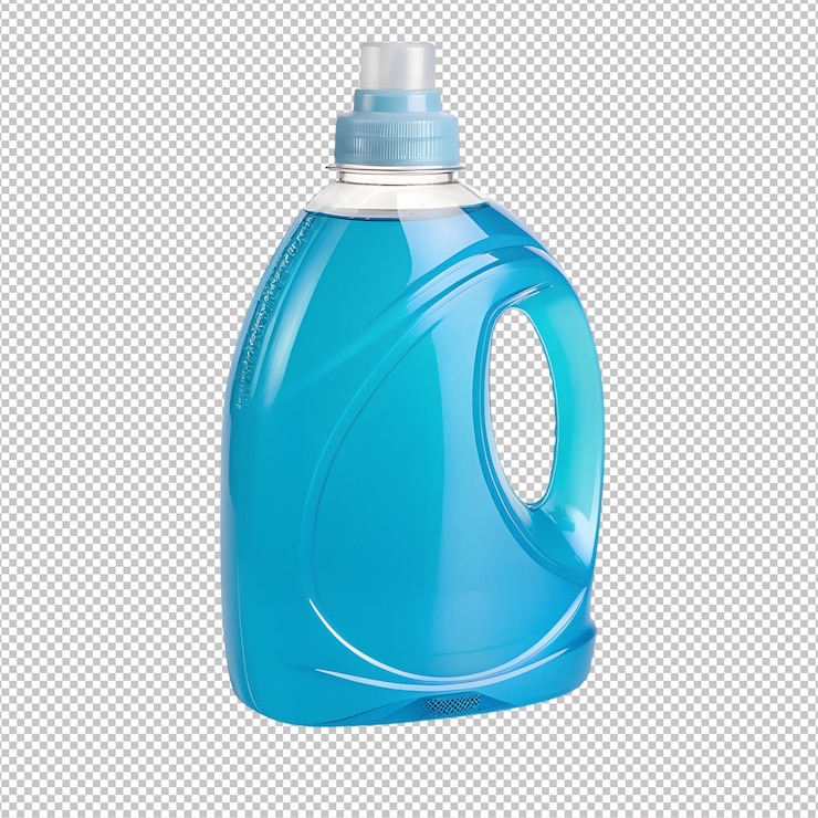 PSD bottiglia di detersivo di plastica blu vibrante