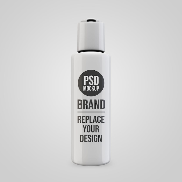 Bottiglia di gel mockup 3d rendering design