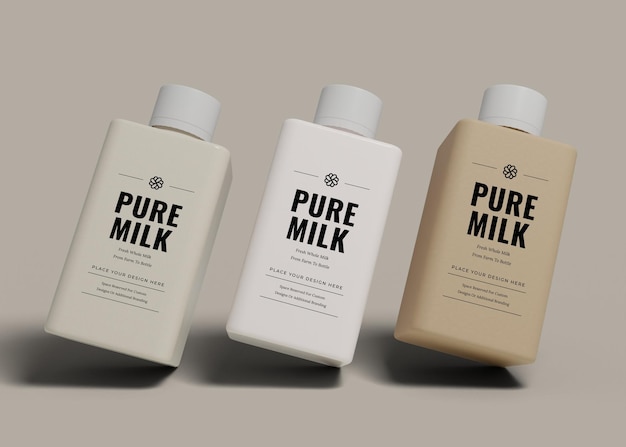 Bottiglia di latte in vetro Mockup