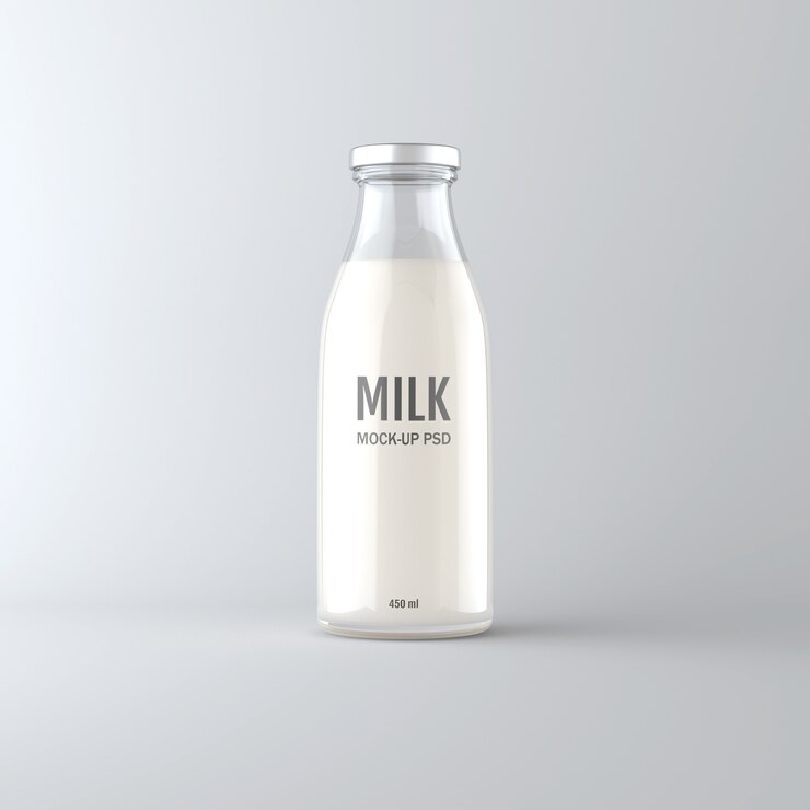 PSD bottiglia di latte mock up