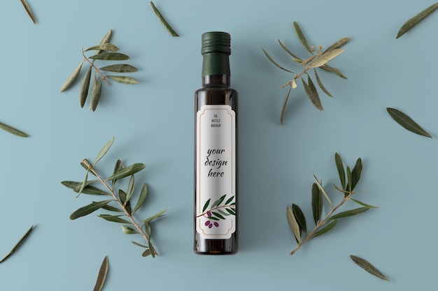 Bottiglia di olio d'oliva Mockup