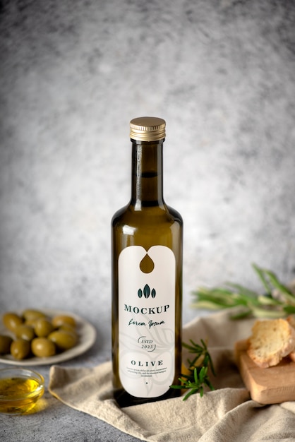 Bottiglia di olio d'oliva Mockup