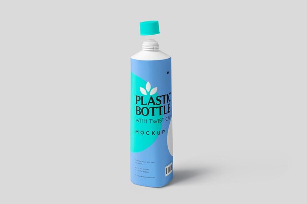 bottiglia di plastica con tappo contorto
