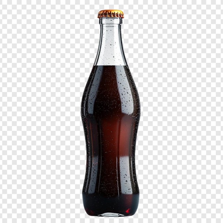 PSD bottiglia di soda scura di vetro bevanda rinfrescante bevanda fredda