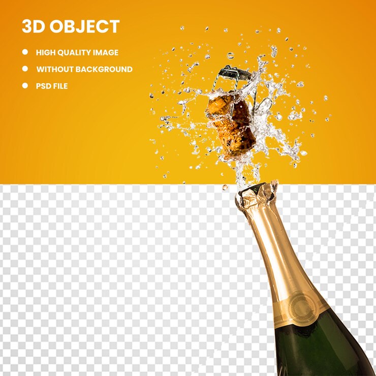 Bottiglia di spumante champagne