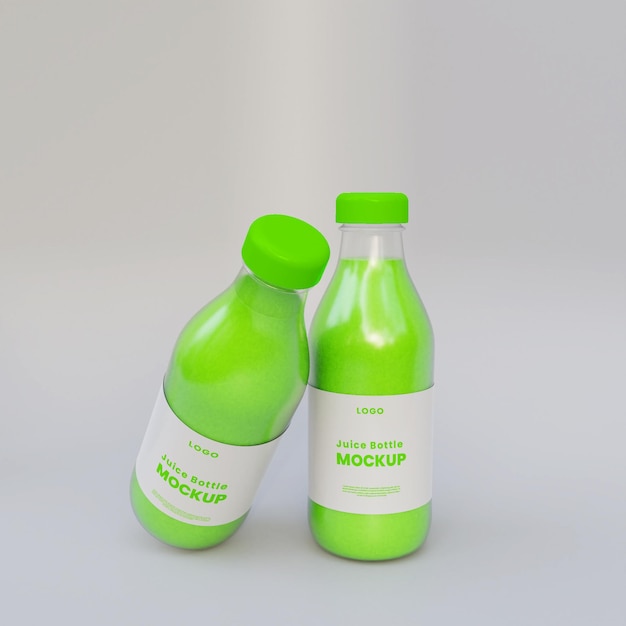 Bottiglia di succo Mockup realistico