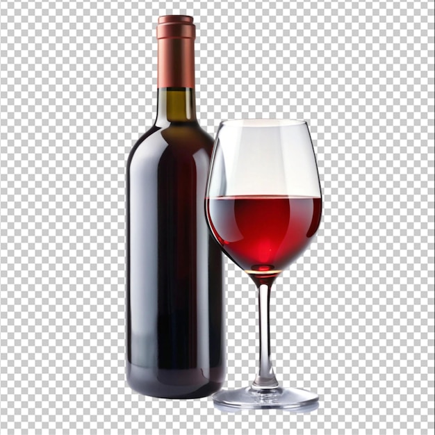 bottiglia di vino rosso e bevanda alcolica di vite isolata su sfondo bianco