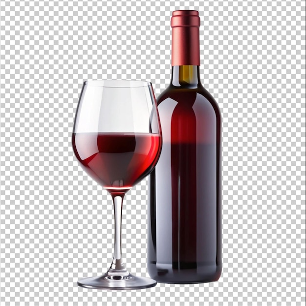 bottiglia di vino rosso e bevanda alcolica di vite isolata su sfondo bianco