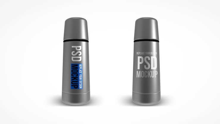 PSD bottiglia di vuoto mockup rendering 3d design