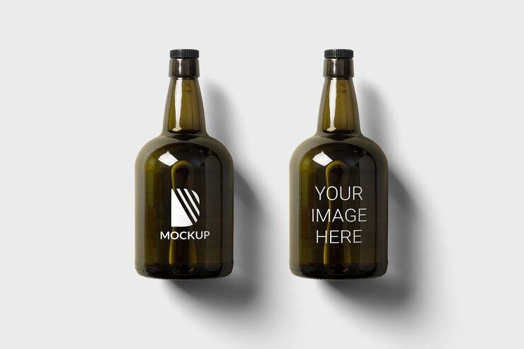 Bottiglia Mockup isolato