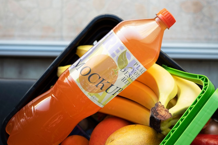 PSD bottle of 1,5 litres label mockup