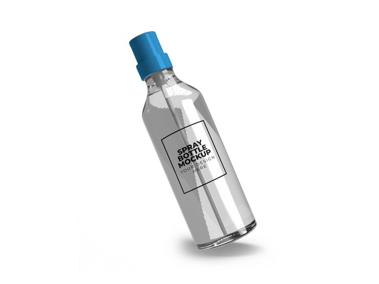 PSD bottle spray ilustración 3d escena de maqueta en un fondo aislado
