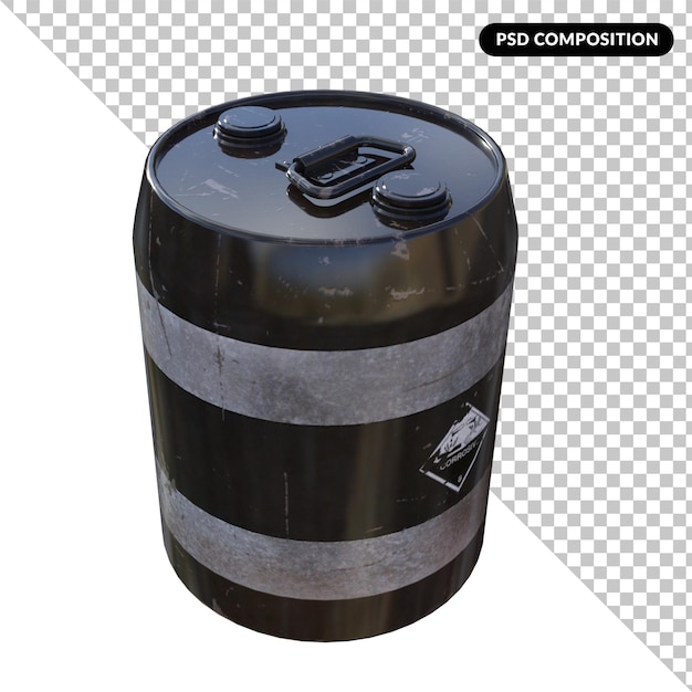 Bottola di gas isolata 3d