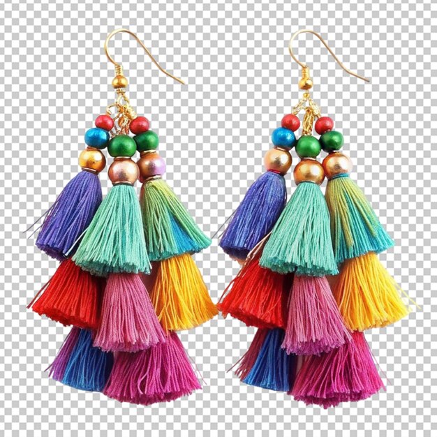 PSD boucles d'oreilles en forme de tassel