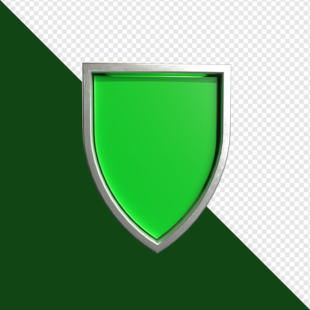 Bouclier métallique vert