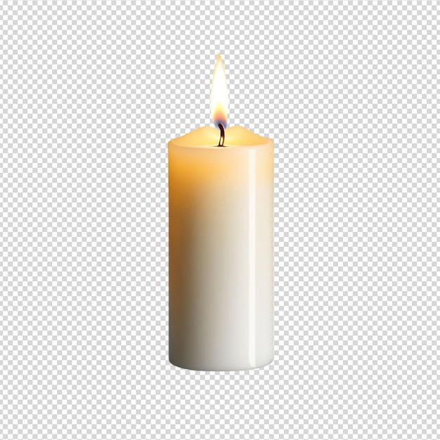 Bougie sur fond png