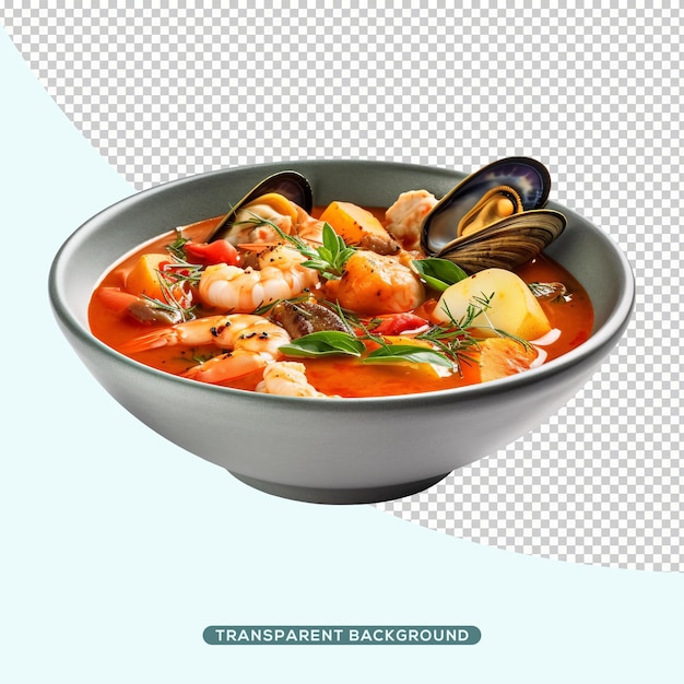 PSD bouillabaisse sur assiette