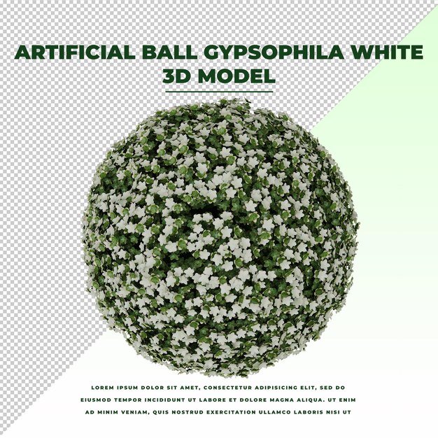 Boule Artificielle Gypsophile Blanc