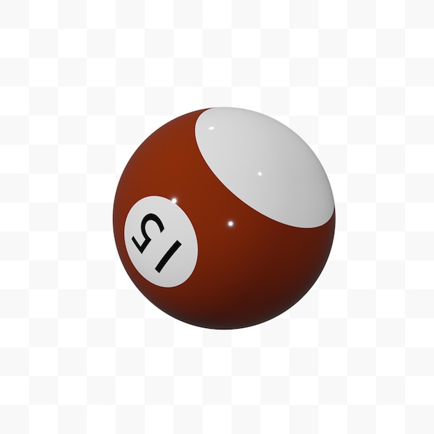 Boule de billard numéro 15 v2 modèle 3D
